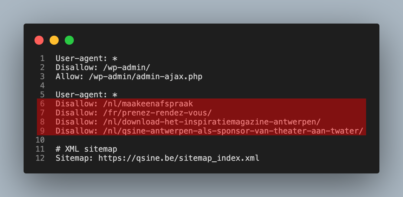 Robots.txt disallowed important pages