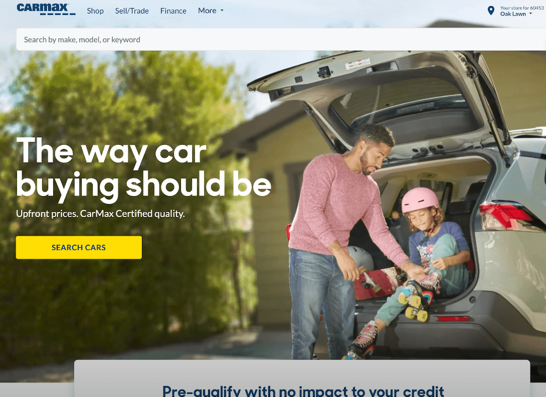 Example of Carmax's easy to understand copywriting