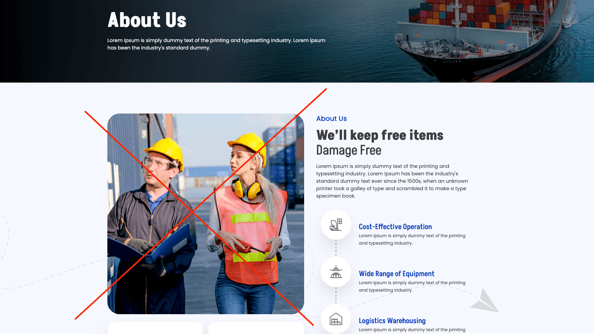 Example of why you should not use stock photos on your about page