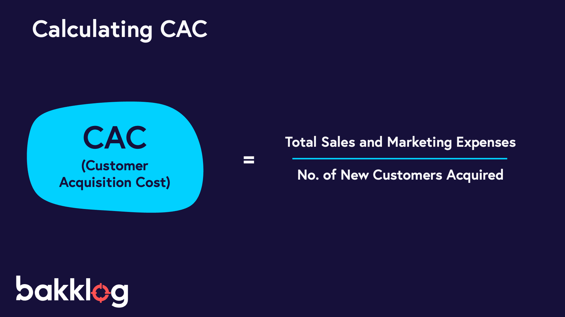 Formula to calculate customer acquisition cost